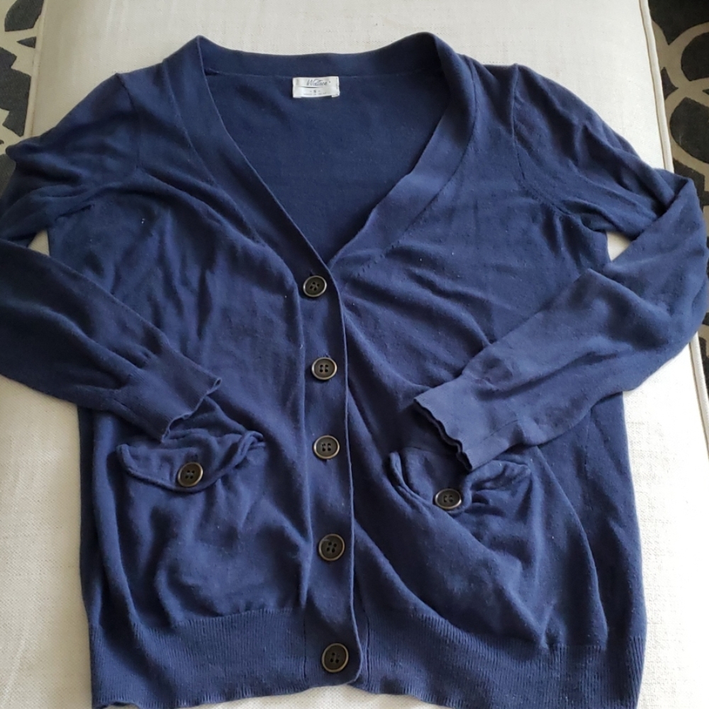 Madewell Wallace cardigan navy blue
